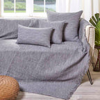 Διακοσμητική Μαξιλαροθήκη Charisma Cotton Net / 57x57 / Anthracite